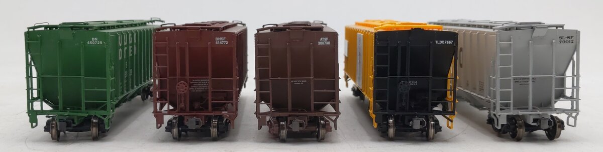 Proto 2000 HO High Side Covered Hoppers #450729, 414772, 308738, 7667, 79012 [5] EX