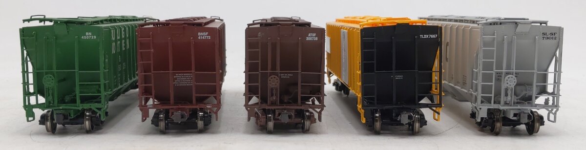 Proto 2000 HO High Side Covered Hoppers #450729, 414772, 308738, 7667, 79012 [5] EX
