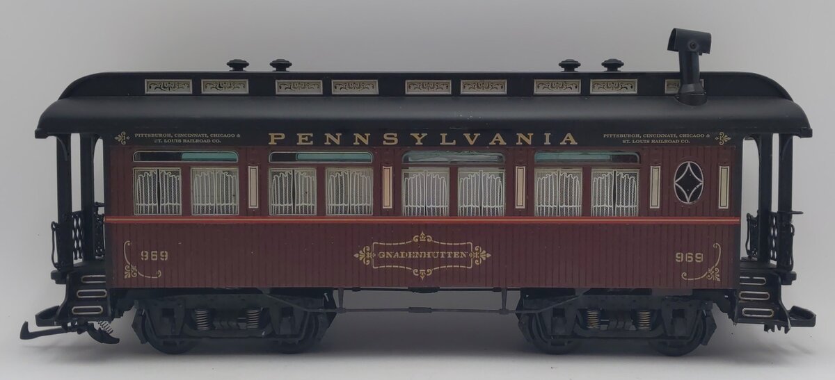 Aristo-Craft G Scale Pennsylvania Passenger Car Gnadenhutten #969 VG