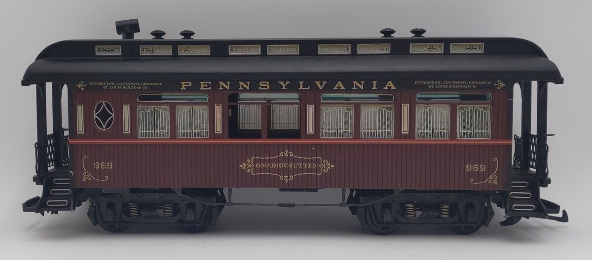 Aristo-Craft G Scale Pennsylvania Passenger Car Gnadenhutten #969 VG