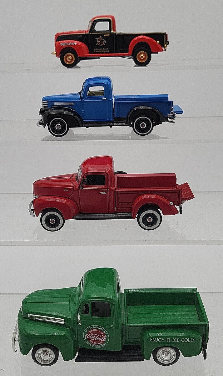 Matchbox & Other 1:43 Diecast Truck Assortment: YTC01-M, YTC03-M, YVT05 [4] EX