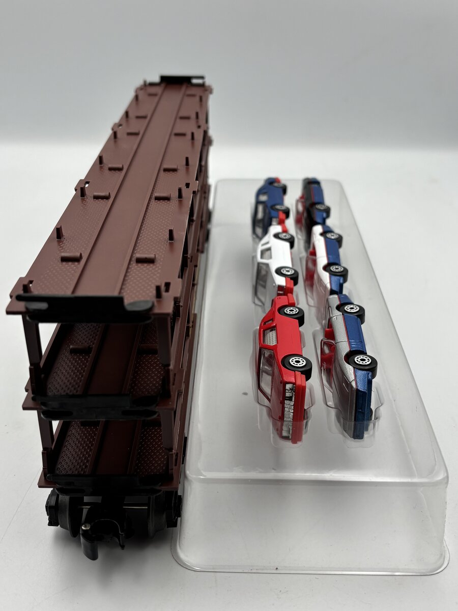 Lionel 6-16208 O Gauge Pennsylvania Railroad Auto Car with 6 Die-Cast Vehicles EX/Box