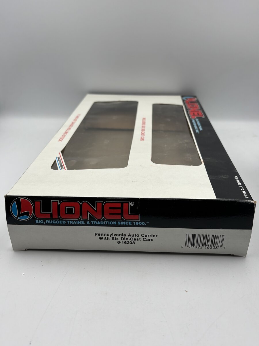 Lionel 6-16208 O Gauge Pennsylvania Railroad Auto Car with 6 Die-Cast Vehicles EX/Box