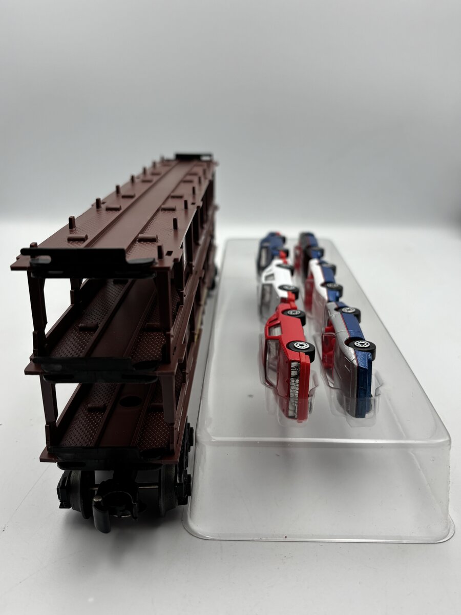Lionel 6-16208 O Gauge Pennsylvania Railroad Auto Car with 6 Die-Cast Vehicles EX/Box