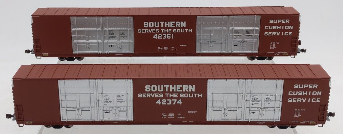 Walthers 932-235311 HO SOU Gold Line PS 86' Hi-Cube 8-Door Boxcar (Set of 2) EX