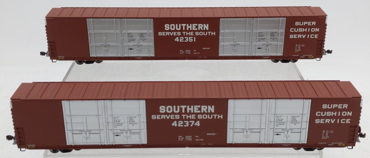 Walthers 932-235311 HO SOU Gold Line PS 86' Hi-Cube 8-Door Boxcar (Set of 2) EX