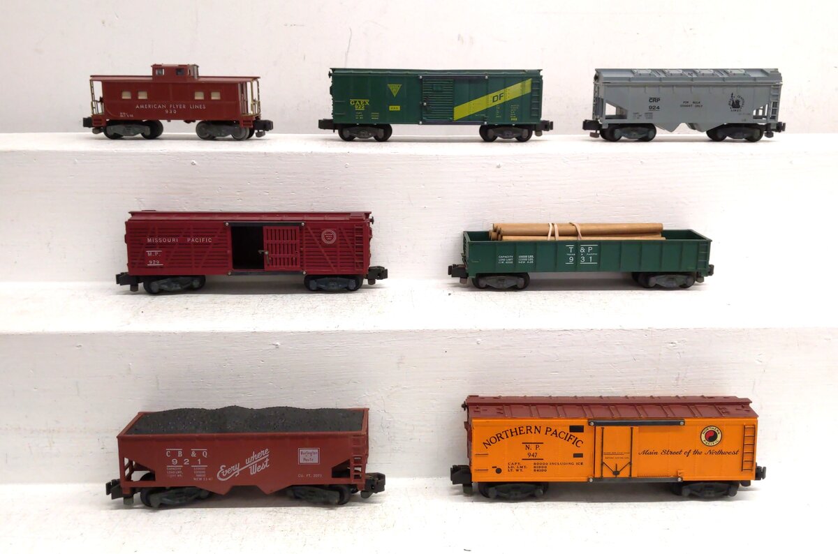 American Flyer K5358W Vintage S Challenger Freight Car Set VG/Box