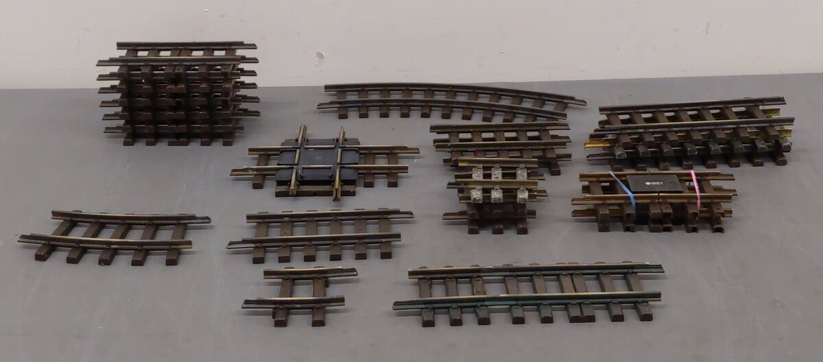 Assorted LGB Track Sections Curved and Straight 14 to 4 inches [22]