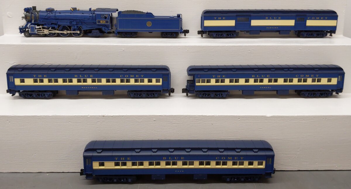 American Flyer 6-49617 CNJ Blue Comet Legacy Premium S Gauge Steam Train Set LN/Box