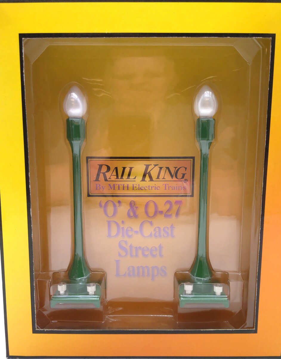 MTH O Gauge Assorted Green Lamp Posts: 580-1, 580-2 NIB