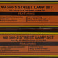 MTH O Gauge Assorted Green Lamp Posts: 580-1, 580-2 NIB