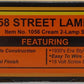 MTH 1056 #58 O Scale Cream Die-Cast Street Lamp Set NIB