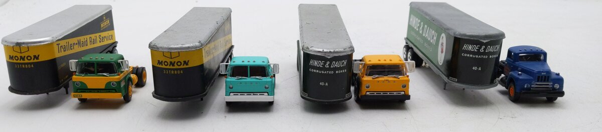 Penn Line HO Scale Assorted Trucks & Trailers [4] EX