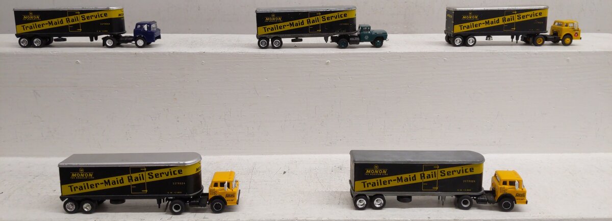 Penn Line HO Scale Assorted Trucks & Trailers [5] EX