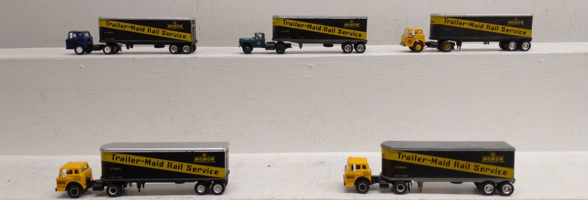 Penn Line HO Scale Assorted Trucks & Trailers [5] EX