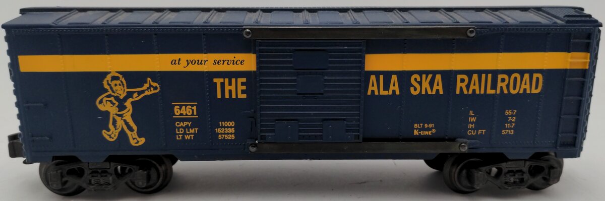 K-Line K-6461 O Gauge Alaska Railroad Boxcar EX