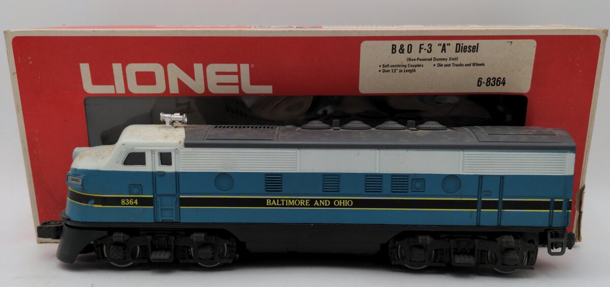 Lionel 6-8364 O Gauge Baltimore & Ohio F3 A Non-Powered Diesel Locomotive VG/Box