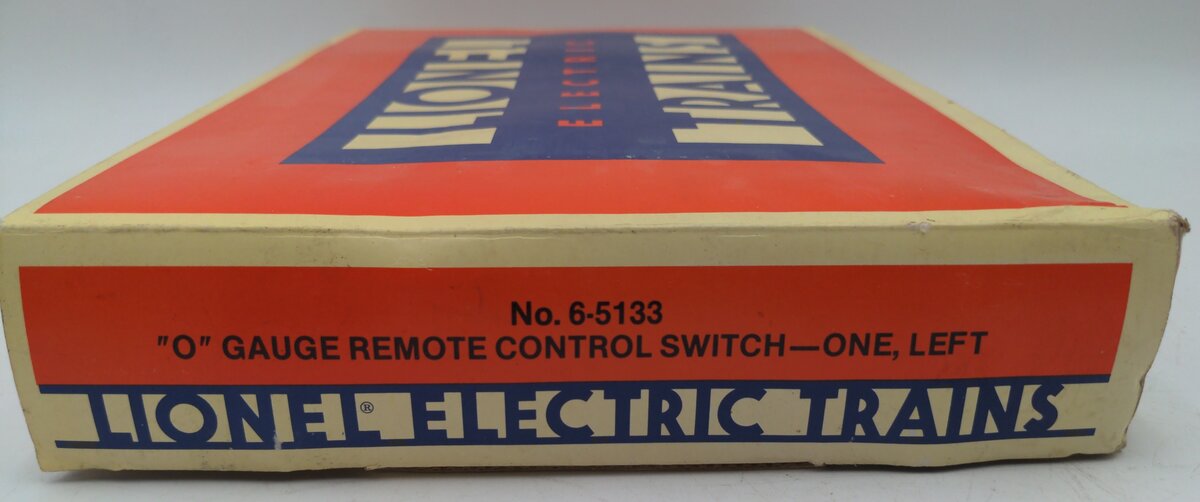 Lionel 6-5133 O Gauge Left Hand Remote Control Switch Turnout VG/Box