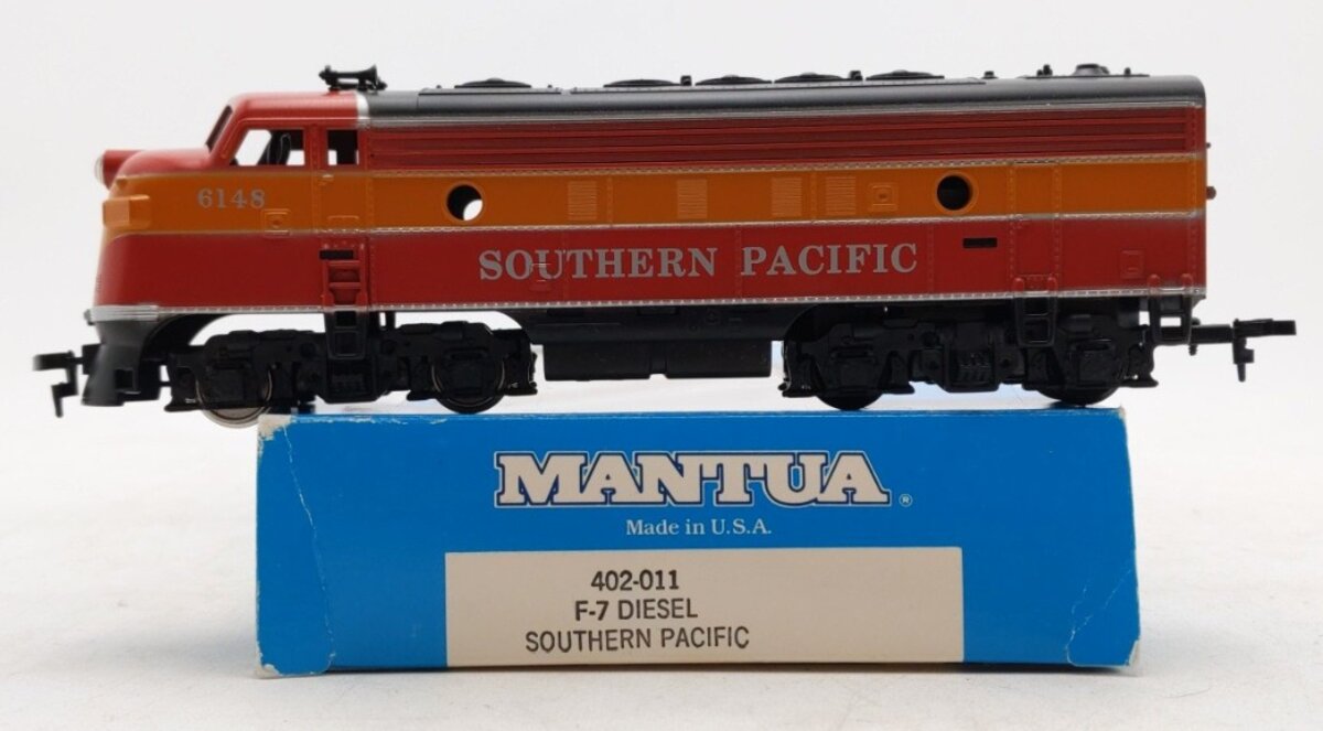 Mantua 402-011 HO Scale Southern Pacific F7 Diesel Locomotive #6148 EX/Box