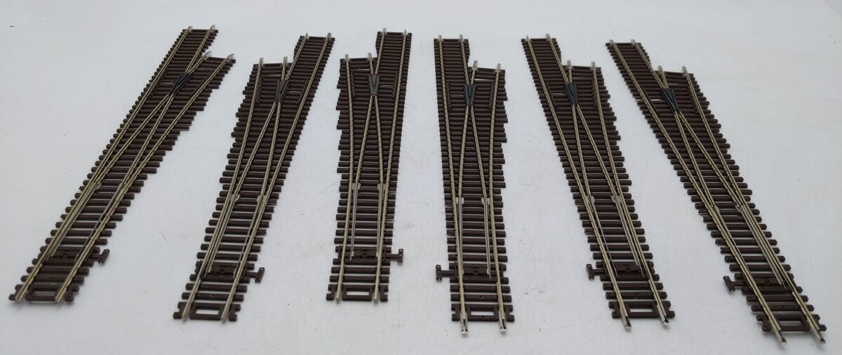 Atlas  HO Scale Left & Right Turn Track Sections [6] EX