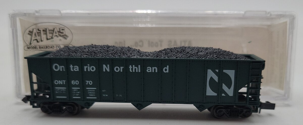 Atlas 3269 N Scale Ontario Northland 90 Ton Hopper #6070 LN/Box
