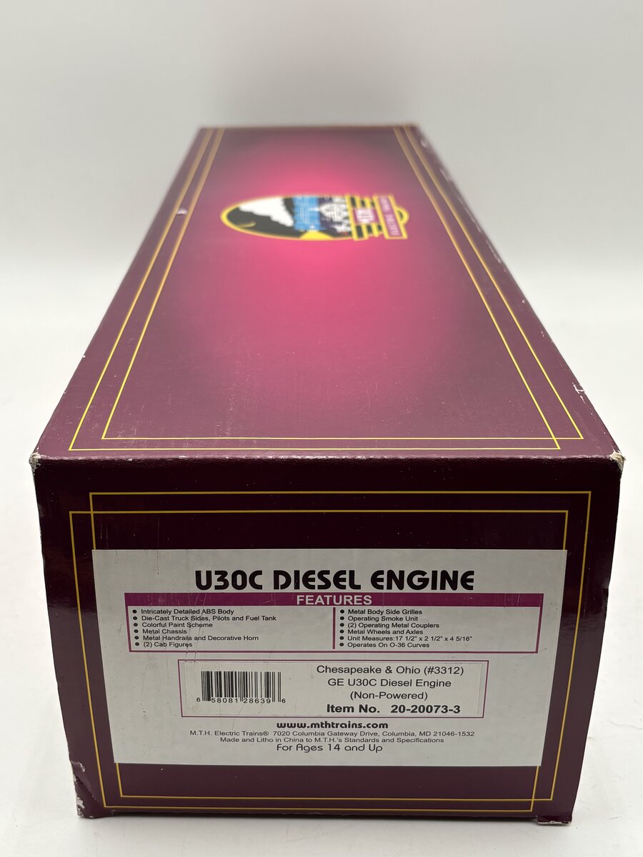 MTH 20-20073-3 C&O GE U30C Non-Powered Diesel Engine #3312