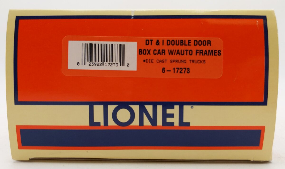 Lionel 6-17273 O Gauge DT&I  Double Door Boxcar with Auto Frames LN/Box