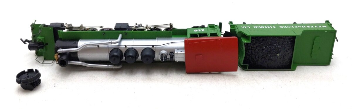 Mantua 352-100 HO Weyerhaeuser Timber Co. 2-6-6-2 Steam Locomotive & Tender #116 EX/Box