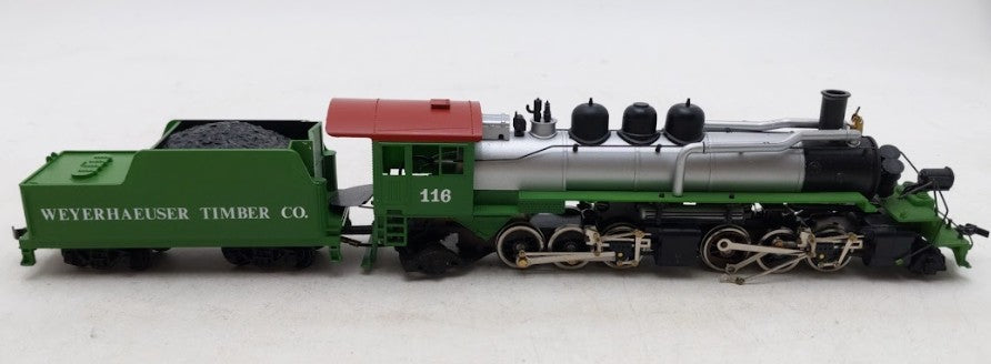 Mantua 352-100 HO Weyerhaeuser Timber Co. 2-6-6-2 Steam Locomotive & Tender #116 EX/Box