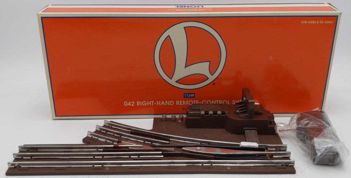 Lionel 6-65168 O27 42" Right Hand Remote Control Switch Turnout VG/Box