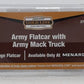 Menards 279-3572 O Gauge  U.S. Army Flat Car w/ US Army Truck NEW