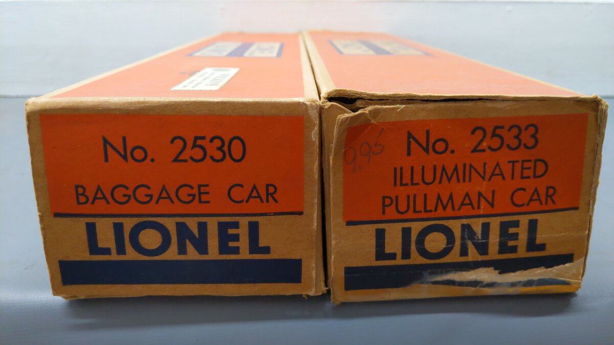 Lionel Vintage O Custom Passenger Cars: 2533, 2530 [2] VG/Box