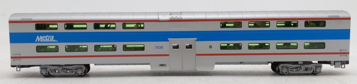 Kato 35-6036 HO Scale Chicago Metra Pullman Bi-Level Coach #7836 EX