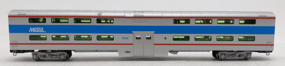 Kato 35-6036 HO Scale Chicago Metra Pullman Bi-Level Coach #7836 EX