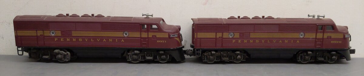 Lionel 6-8970 O Gauge Pennsylvania F3 Tuscan AA Diesel Locomotive Set EX