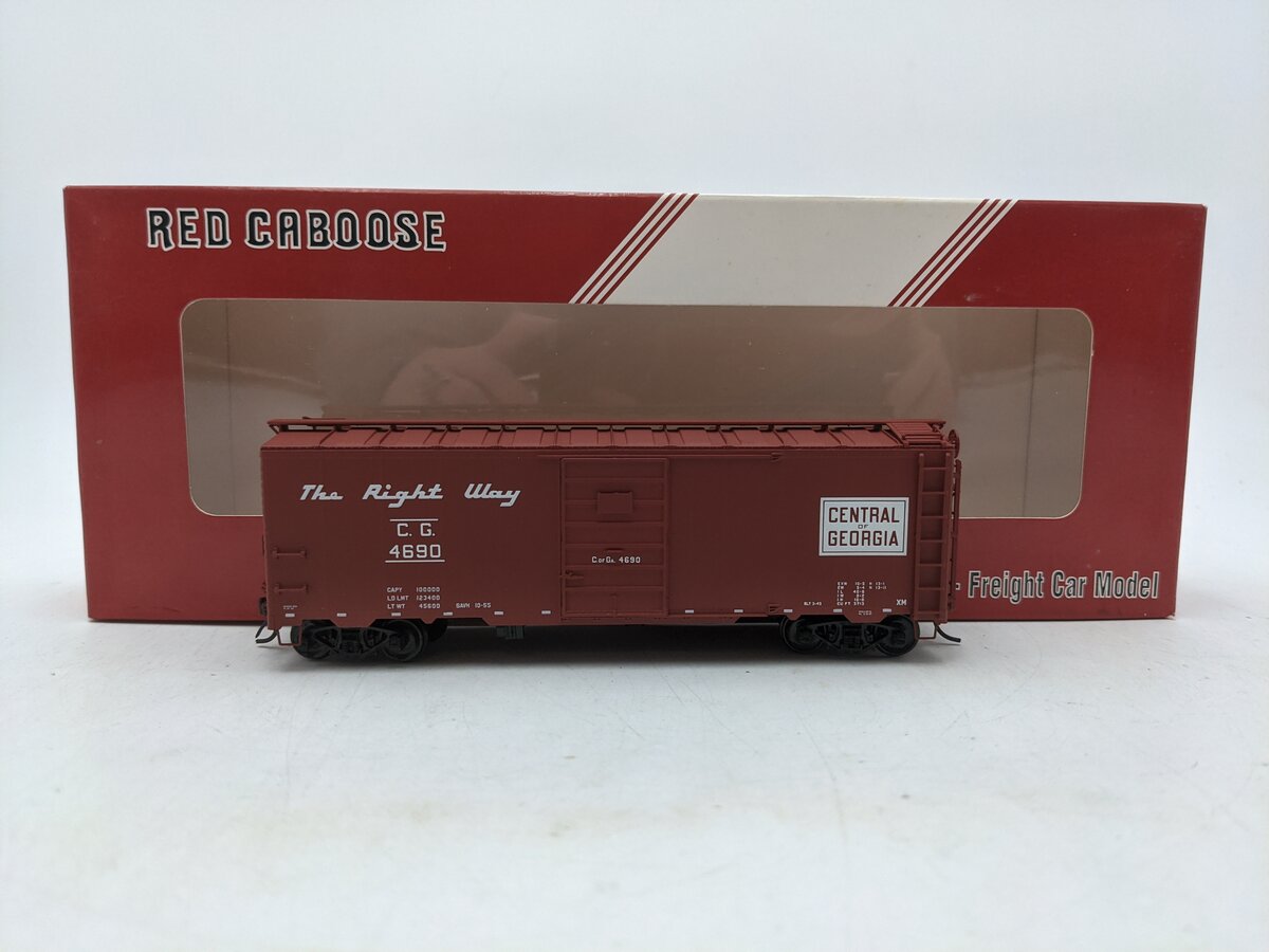 Red Caboose RR-38011-10 HO Central Of Georgia 1937 AAR Single Door Boxcar #4690 LN/Box