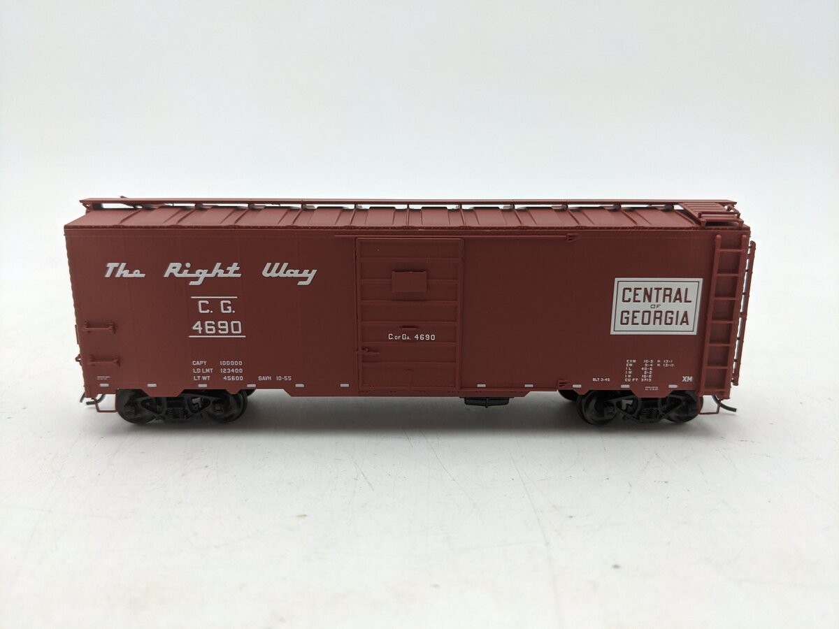 Red Caboose RR-38011-10 HO Central Of Georgia 1937 AAR Single Door Boxcar #4690 LN/Box