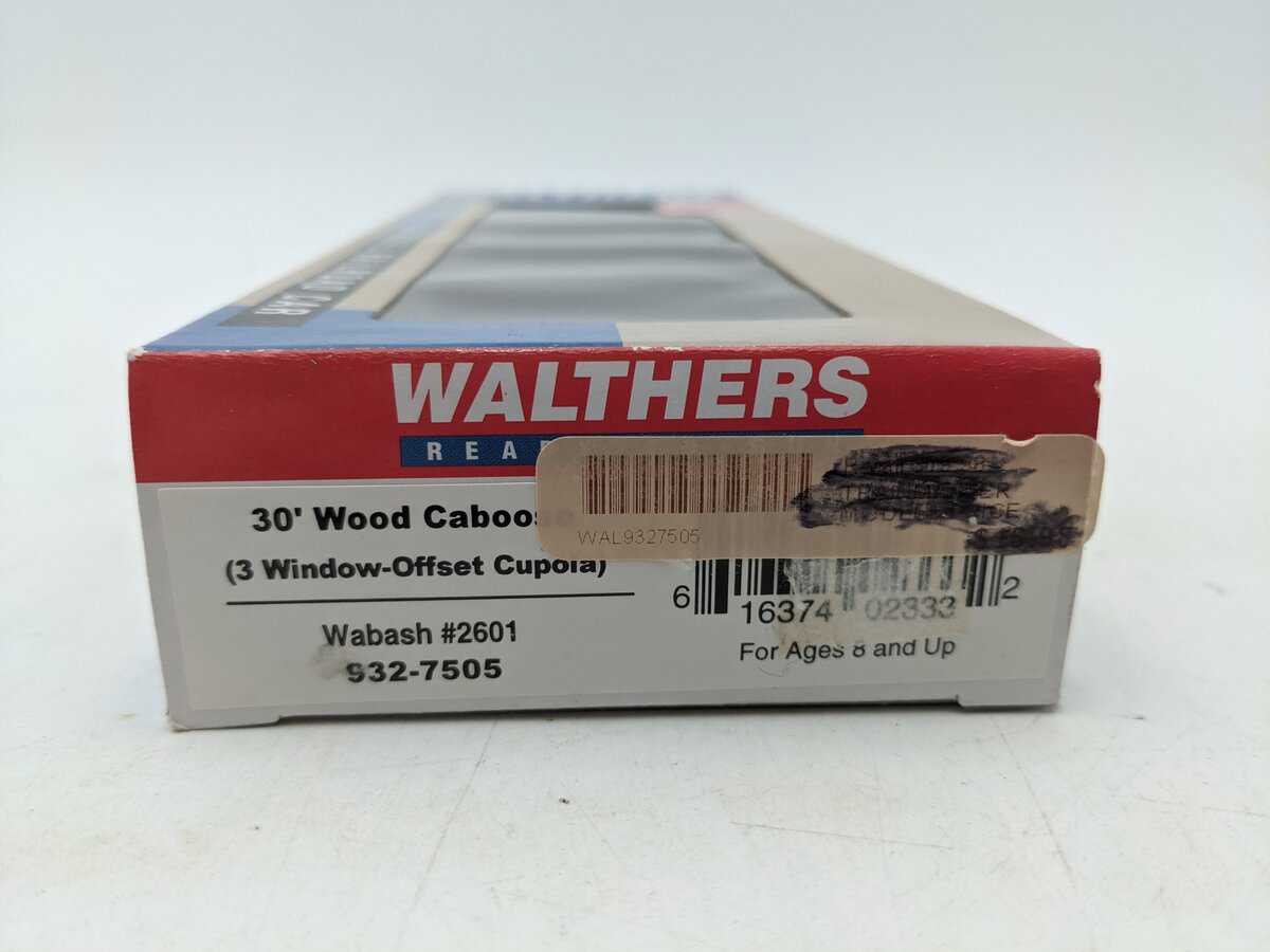 Walthers 932-7505 HO Wabash 30' Wood Caboose #2601 LN/Box