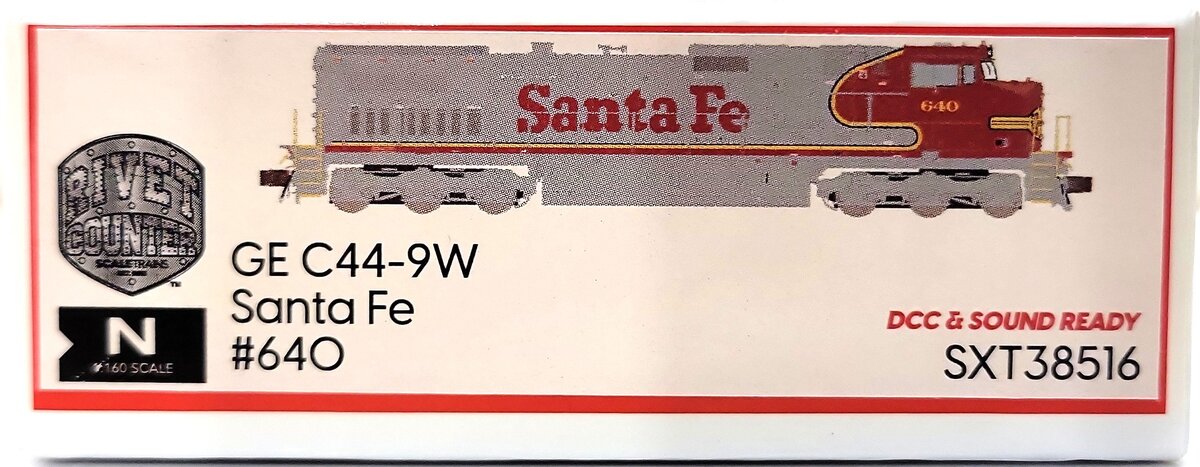 Scale Trains SXT38516 N Scale Santa Fe GE C44-9W Diesel Locomotive #640 LN/Box