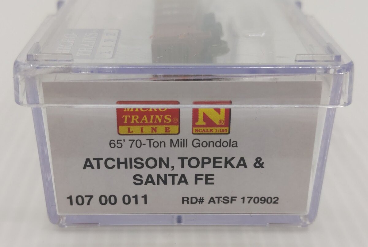 Micro-Trains 10700011 N ATSF 65' Mill Gondola with Load #170902