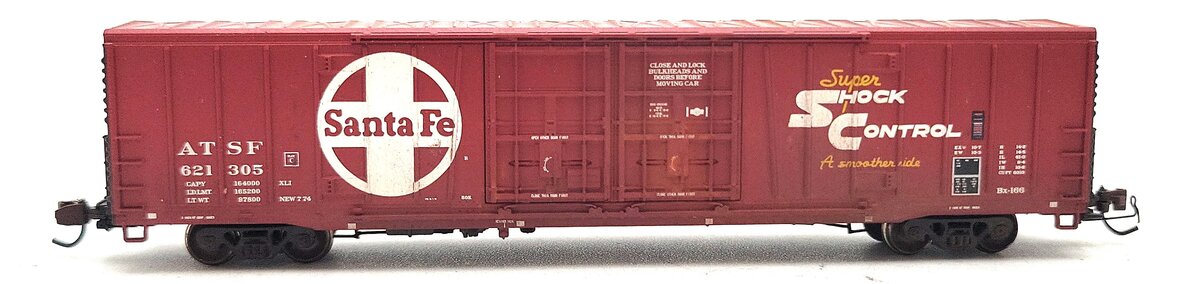BLMA Models 18037 N Santa Fe 60' Super Shock Control Double Door Boxcar #621305 LN/Box