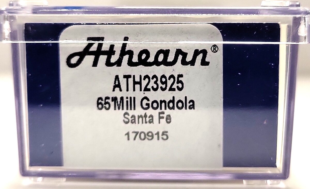 Athearn 23925 N Scale Santa Fe 65' Mill Gondola #170915 LN/Box