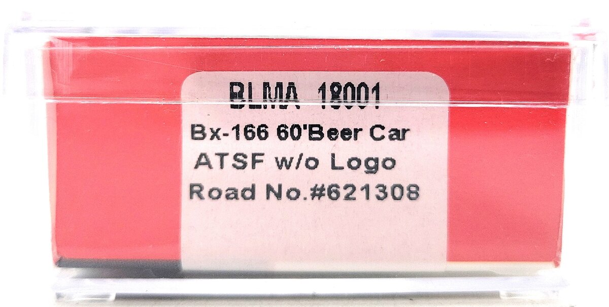 BLMA Models 18001 N Santa Fe Bx-166 60' Double Door Boxcar #621308
