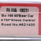 BLMA Models 18031 N SF/Shock Control Bx-166 60' Double Door Boxcar #621400 LN/Box
