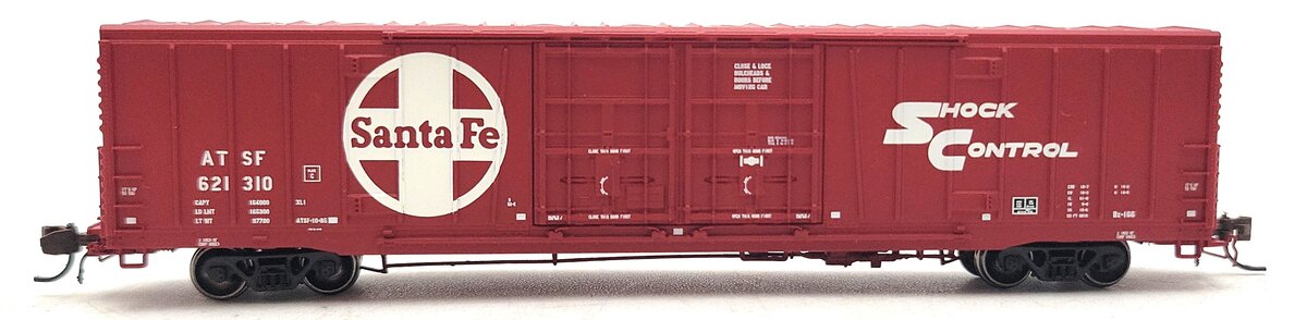 BLMA Models 18027 N Santa Fe Bx-166 60' Shock Control DD Boxcar #621310