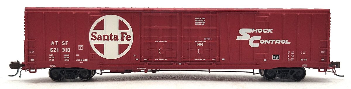 BLMA Models 18027 N Santa Fe Bx-166 60' Shock Control DD Boxcar #621310