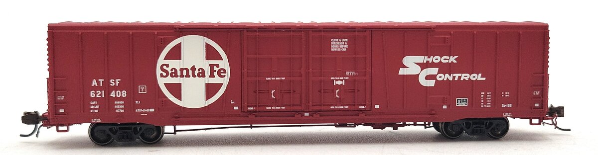 BLMA Models 18032 N Santa Fe Bx-166 60' Shock Control Double Door Boxcar #621408