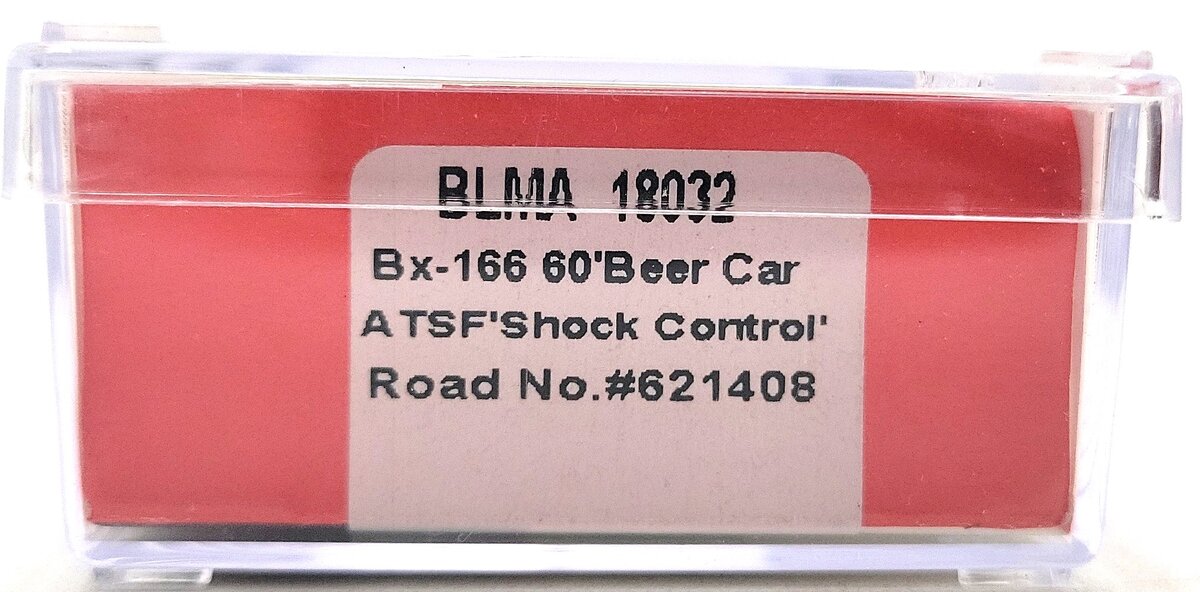 BLMA Models 18032 N Santa Fe Bx-166 60' Shock Control Double Door Boxcar #621408