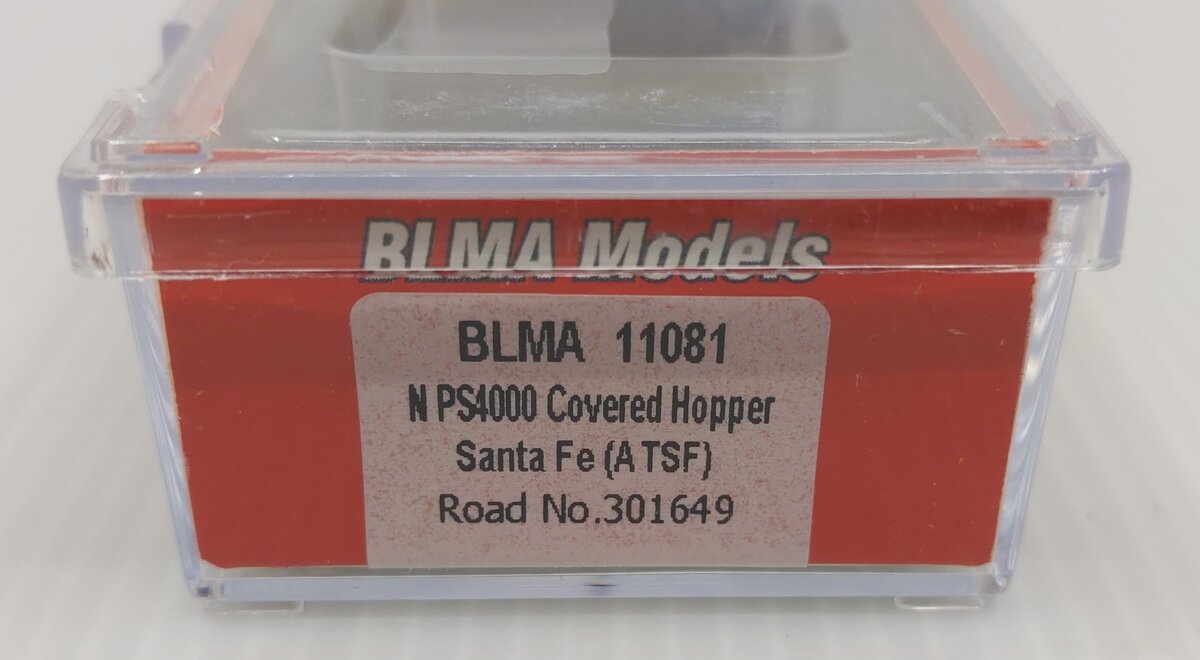 BLMA Models 11081 N Scale Santa Fe PS-2CD 4000 Cubic Foot Covered Hopper #301649 LN/Box