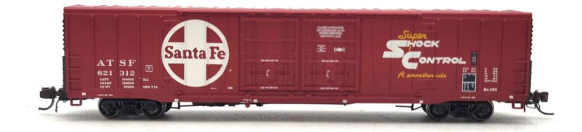 BLMA Models 18038 N Santa Fe 60' Super Shock Control Double Door Boxcar #621312